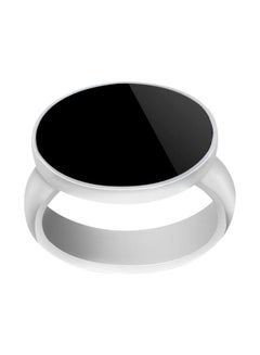 MALAKI Cubic Zirconia Studded Silver Ring 