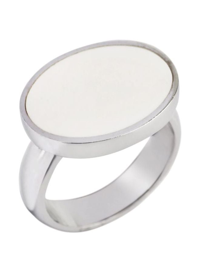 MALAKI Silver Stone Studded Ring