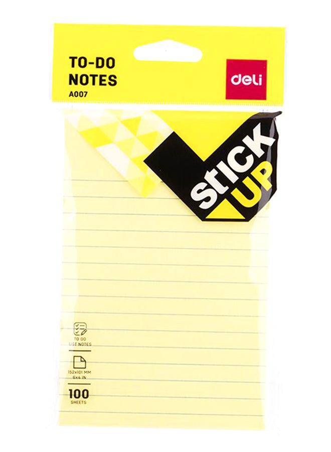 ديلي أوراق ملاحظات تو-دو أصفر