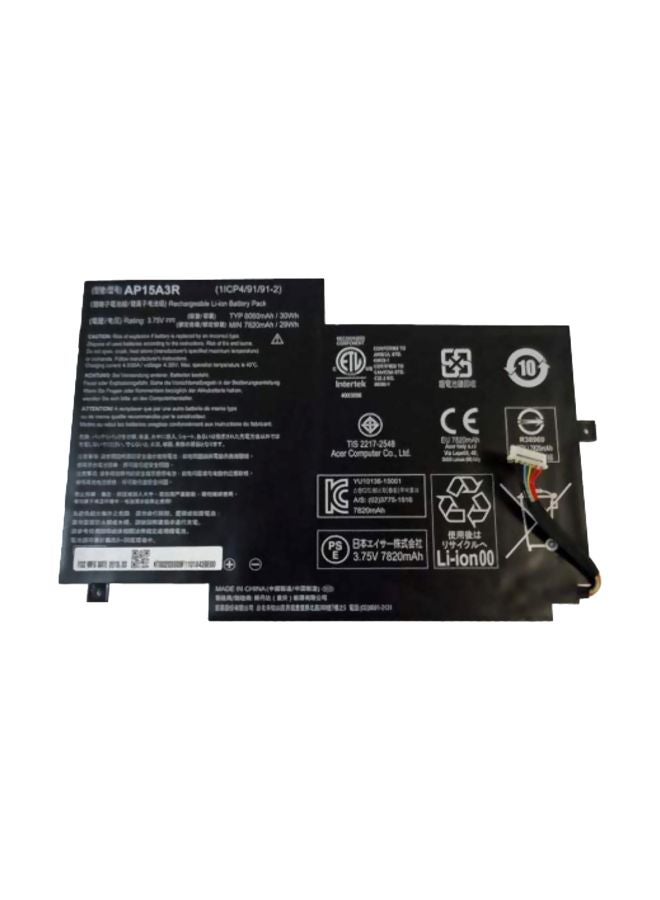 Acer 7820.0 mAh Replacement Laptop Battery For Acer Aspire Switch 10 SW3-013/AP15A3R (1ICP4/91/91-2) Black