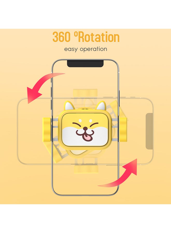 Universal Cute Pet Mobile Phone Holder Yellow/White/Brown - Image 2