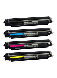 4-Piece Replacement Laser Toner Cartridge For Ce310a/Ce311a/Ce312a/Ce313a Blue/Pink/Yellow
