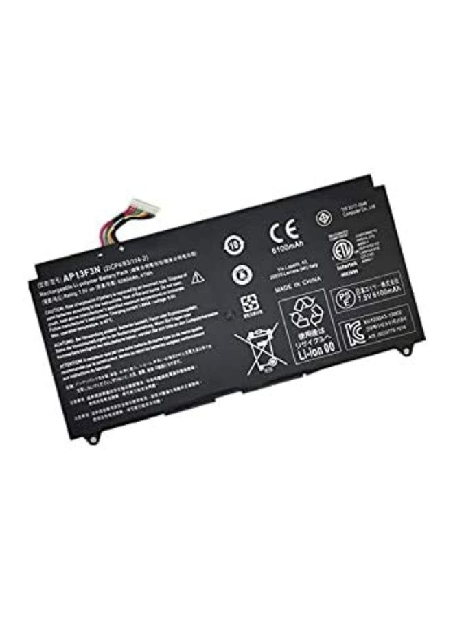 Elivebuyind - 5100.0 mAh Replacement Laptop Battery For Acer Aspire S7-392 Ultrabook Series 2ICP4/63/114-2 Black - Image 1