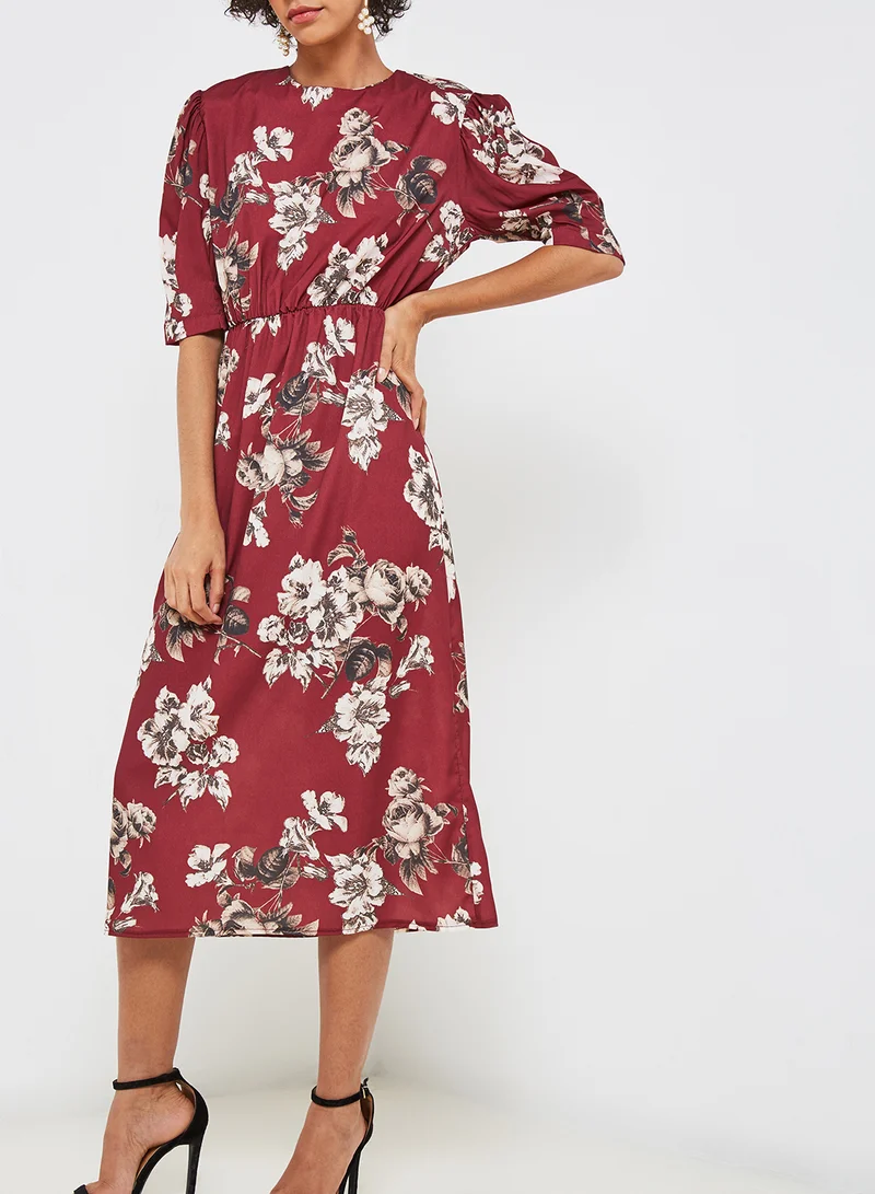 هاي ستريتس Floral Print Dress متعدد الألوان
