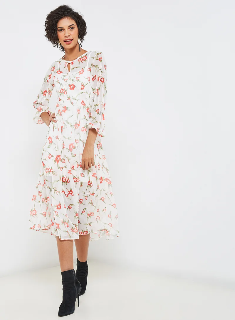 High Streets Floral Printed Midi Dress