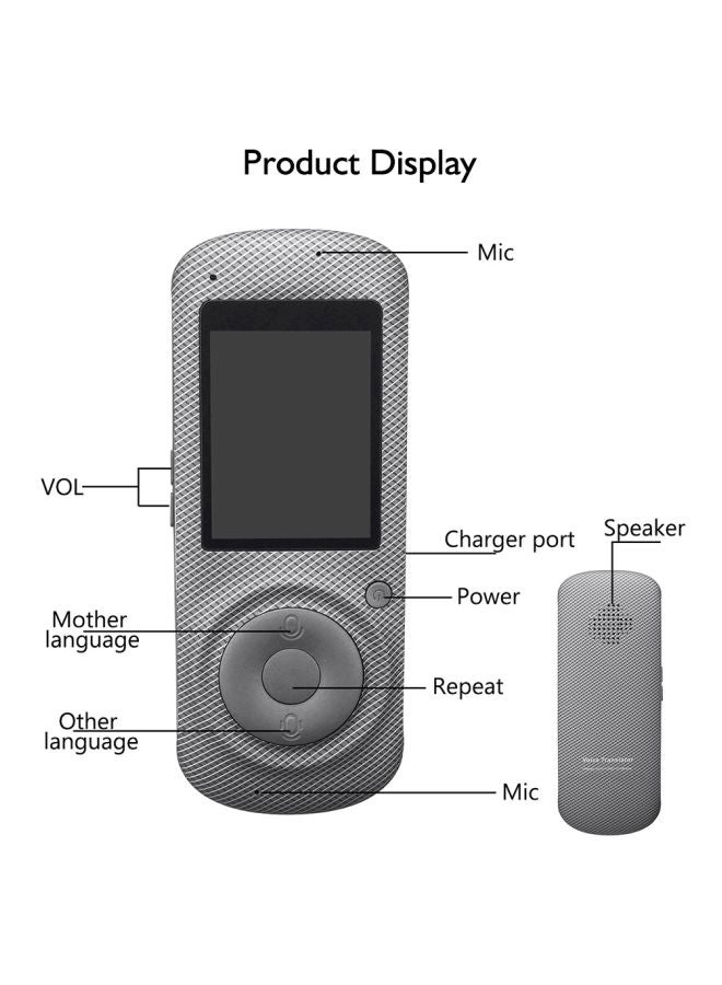 جهاز ترجمة صوتية رمادي داكن - Image 2