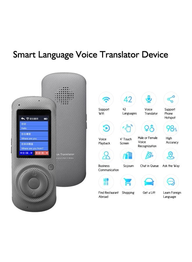 جهاز ترجمة صوتية رمادي داكن - Image 3