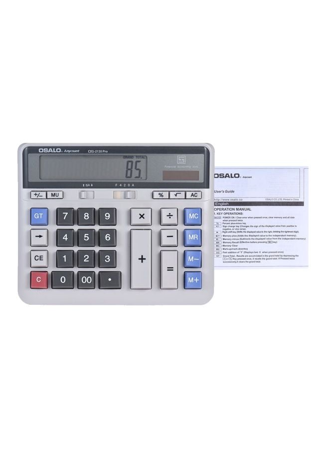 OSALO Electric Basic Calculator Grey  - Image 5