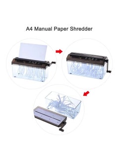 Generic A4 Manual Hand Paper Shredder Black  - Image 4