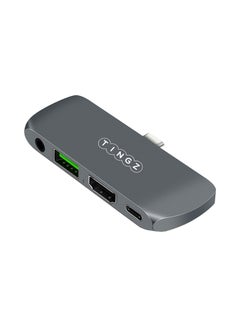 4 In 1 Ucb-C Hub Adaptor Grey
