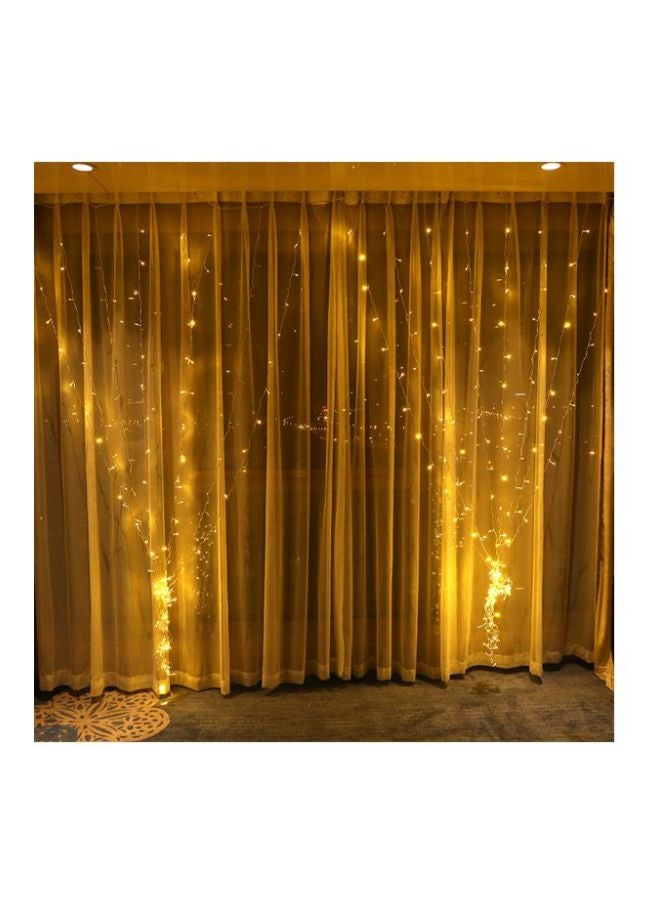 بيوينتي سلسلة مصابيح على شكل ستارة بتصميم مقاوم للماء أبيض دافئ 3x3متر - Image 4