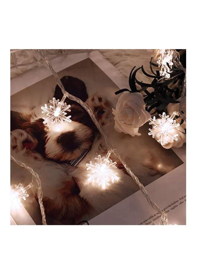 Beauenty Snowflake Designed String Light For Christmas White 6meter White 6meter  - Image 2