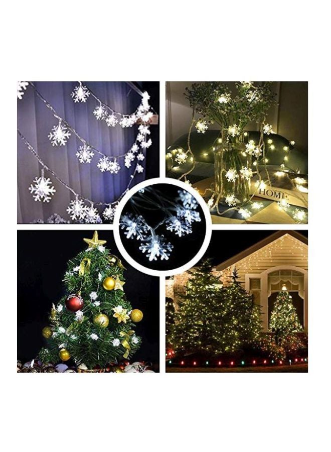 Beauenty Snowflake Designed String Light For Christmas White 6meter White 6meter  - Image 5