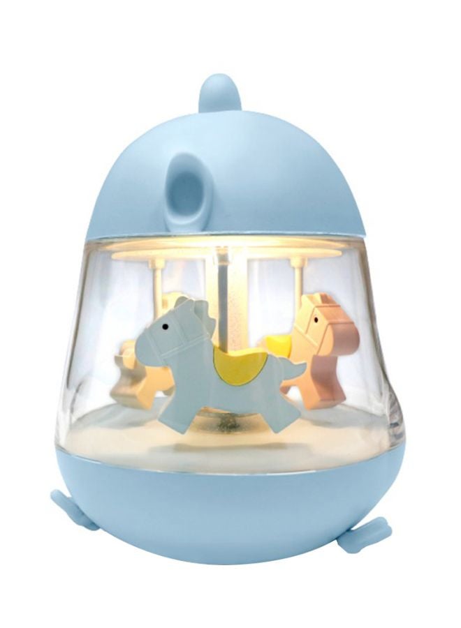 Carousel LED Music Box Night Light Blue 16x15x14cm - Image 1