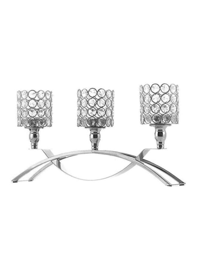 بيوينتي حامل شموع ثلاثي فضي 42x22Ø³Ù†ØªÙŠÙ…ØªØ± - Image 1