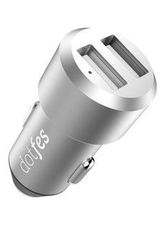 dotfes Dual Ports Car Charger Silver/Black  - Image 5