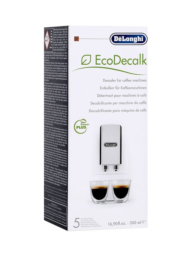 De'Longhi - Natural EcoDecalk Descaler For Coffee Machine White 500ml - Image 1