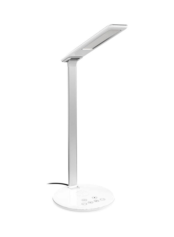 تكنيكال كنترول شاحن لاسلكي قابل للطي مع مصباح LED مكتبي 2 في 1 أبيض 
