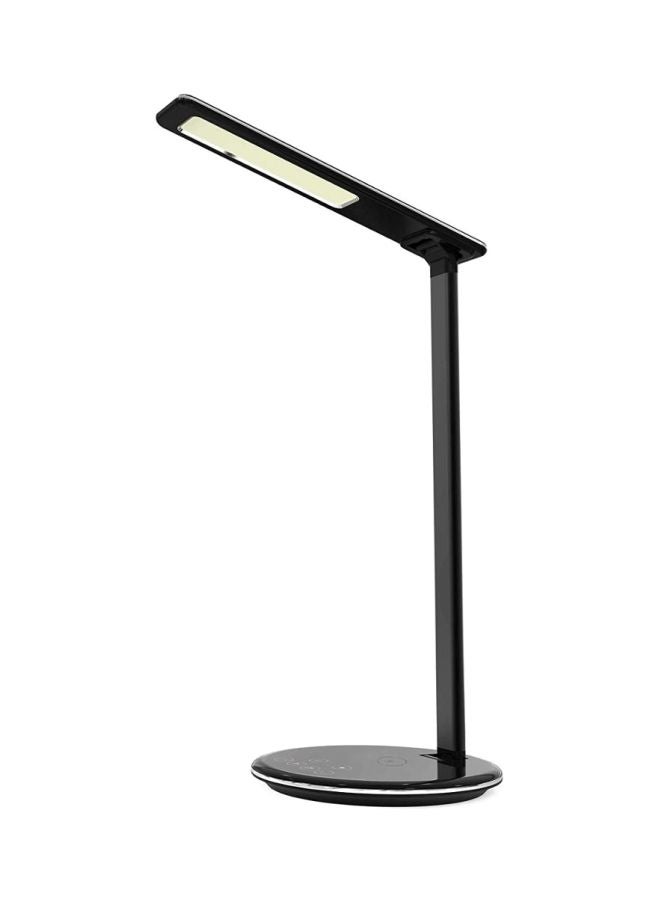 تكنيكال كنترول شاحن لاسلكي قابل للطي مع مصباح LED مكتبي 2 في 1 أسود 