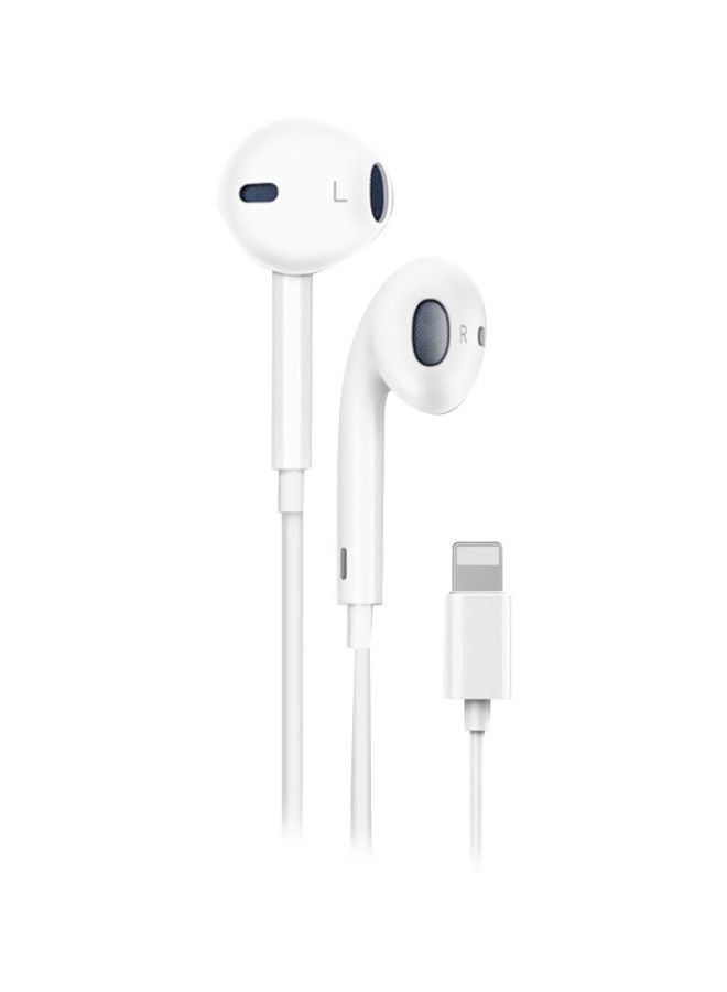 Generic - Lightning Port Wired In-Ear Stereo Earphones White - Image 1