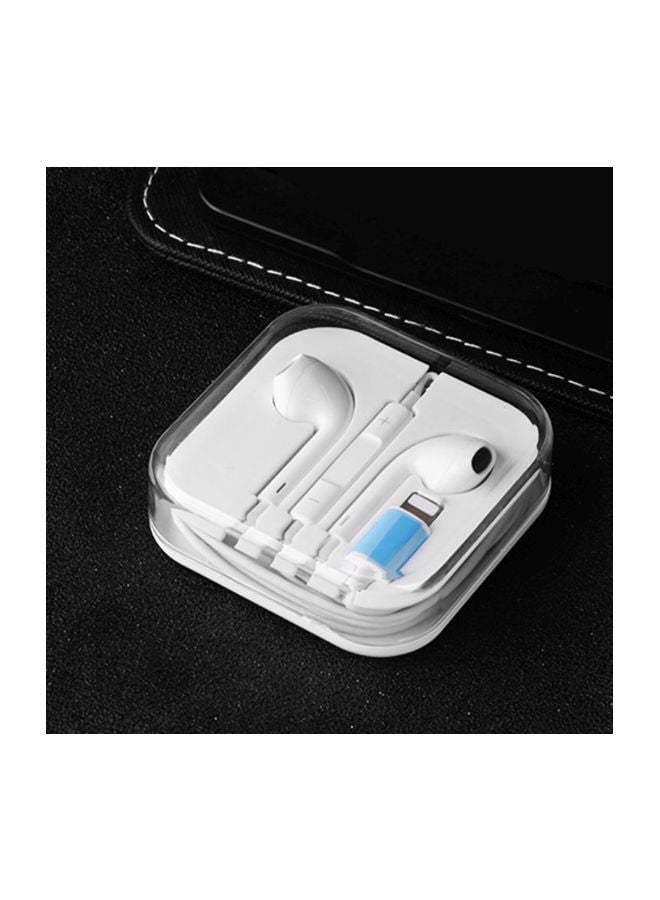 Generic - Lightning Port Wired In-Ear Stereo Earphones White - Image 1