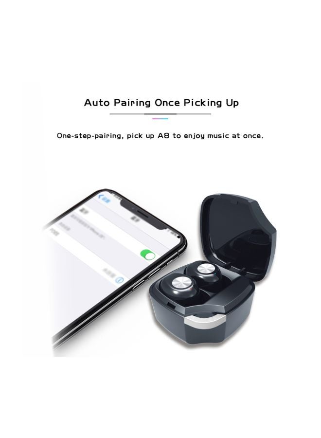 Generic - TWS-A8 Wireless In-Ear Earphones With Charging Box Black - Image 1
