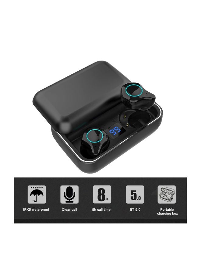Generic - TWS R6 Wireless In-Ear Earphones With Charging Box Black - Image 1