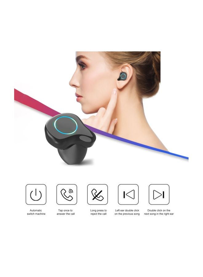 Generic - TWS R6 Wireless In-Ear Earphones With Charging Box Black - Image 1