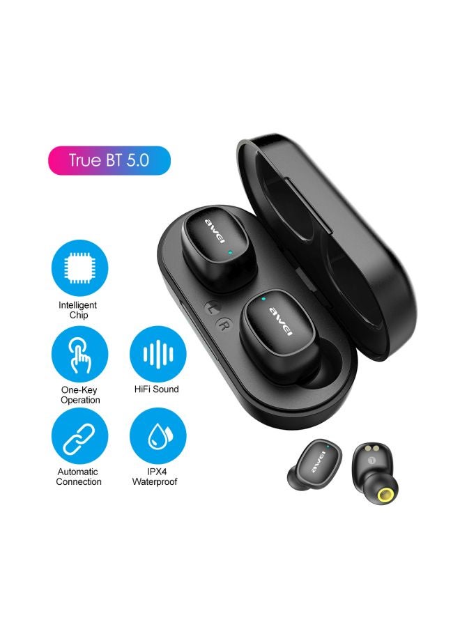 Awei In-Ear Earbuds With Charging Case Black  - Image 4