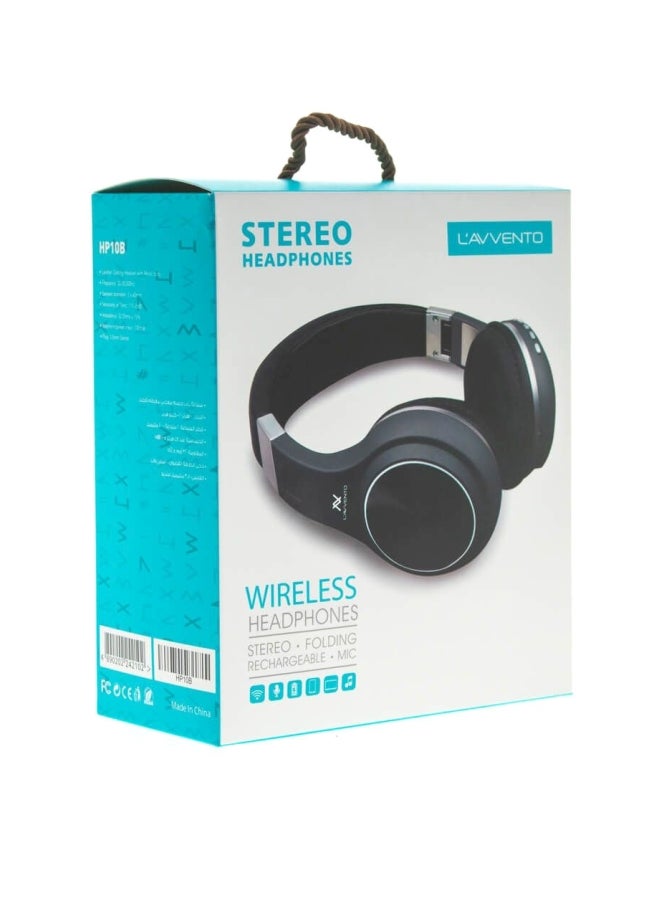 L'avvento Folding Bluetooth Over-Ear Headphones With Mic Black - Image 4