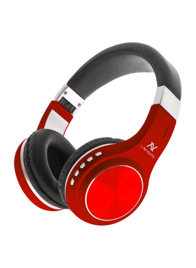 L'avvento Foldable Wireless Over-Ear Headphones Red/Black/Silver - Image 1