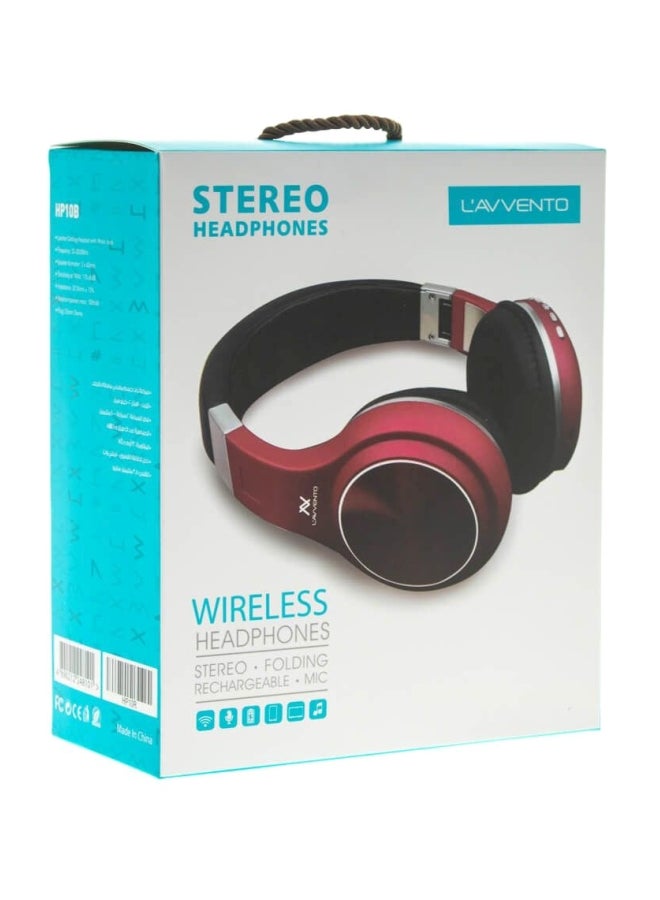 L'avvento Foldable Wireless Over-Ear Headphones Red/Black/Silver - Image 4