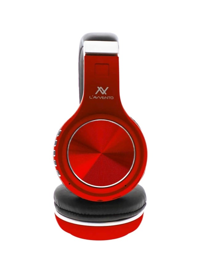 L'avvento Foldable Wireless Over-Ear Headphones Red/Black/Silver - Image 3
