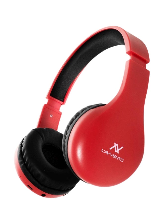 L'avvento Bluetooth Over-Ear Stereo Headphones With Mic Red - Image 1