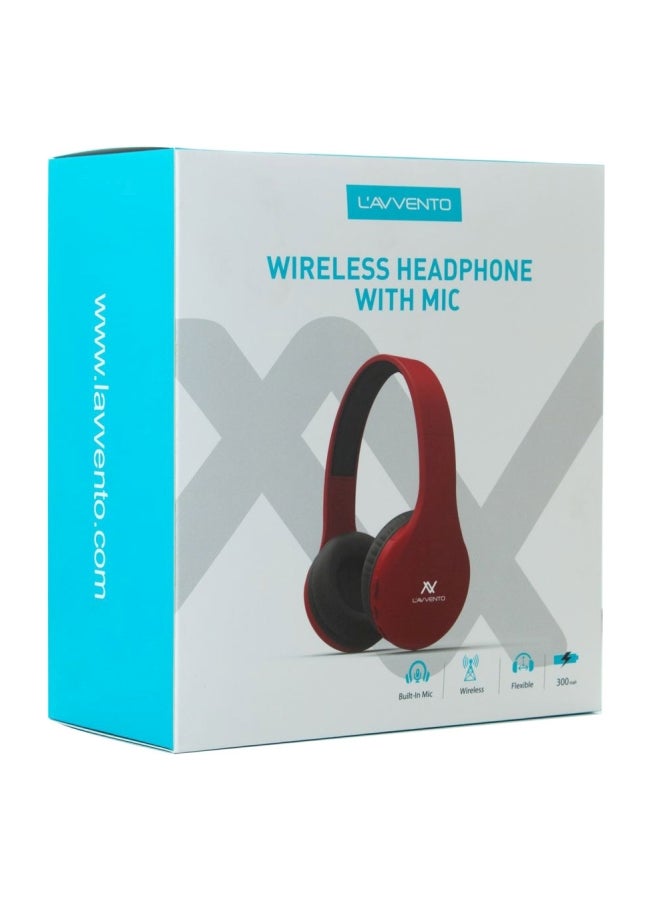 L'avvento Bluetooth Over-Ear Stereo Headphones With Mic Red - Image 4