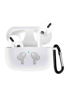 Silicone Wireless Charging Case Cover For Apple EarBuds White