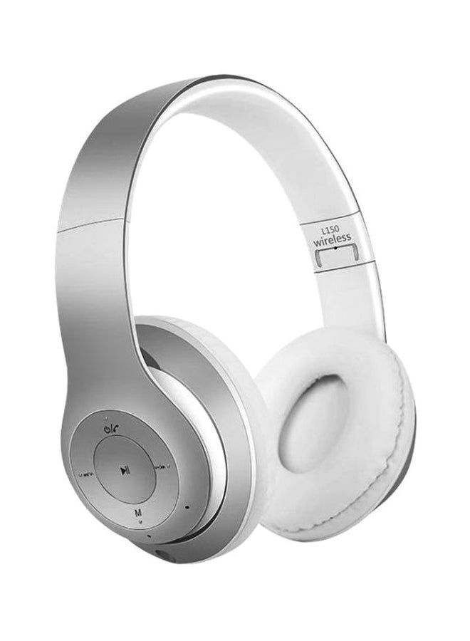 Bluetooth Over-Ear Headphones With Mic Silver