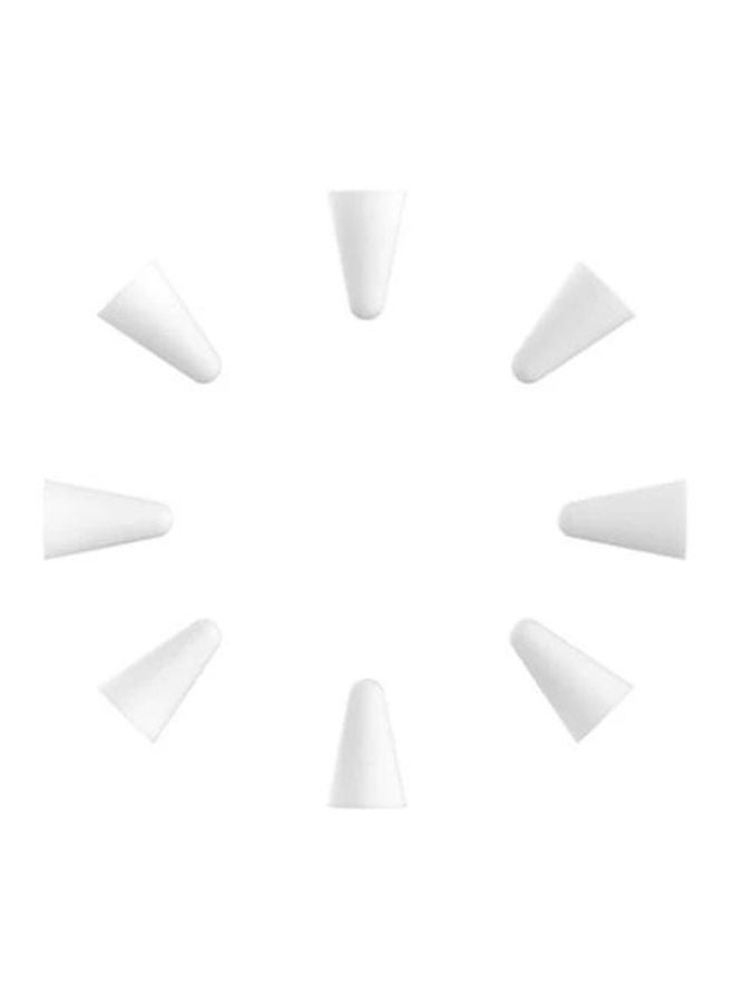 Generic 8-Piece Silicone Replacement Tip Case Cover For Apple Pencil White 