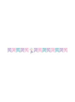 كرييتف كونفيرتينج لافتة Happy Birthday بتصميم حورية بحر لامعة مزودة بخيط مقاس 6X64.44 بوصة  - Image 1