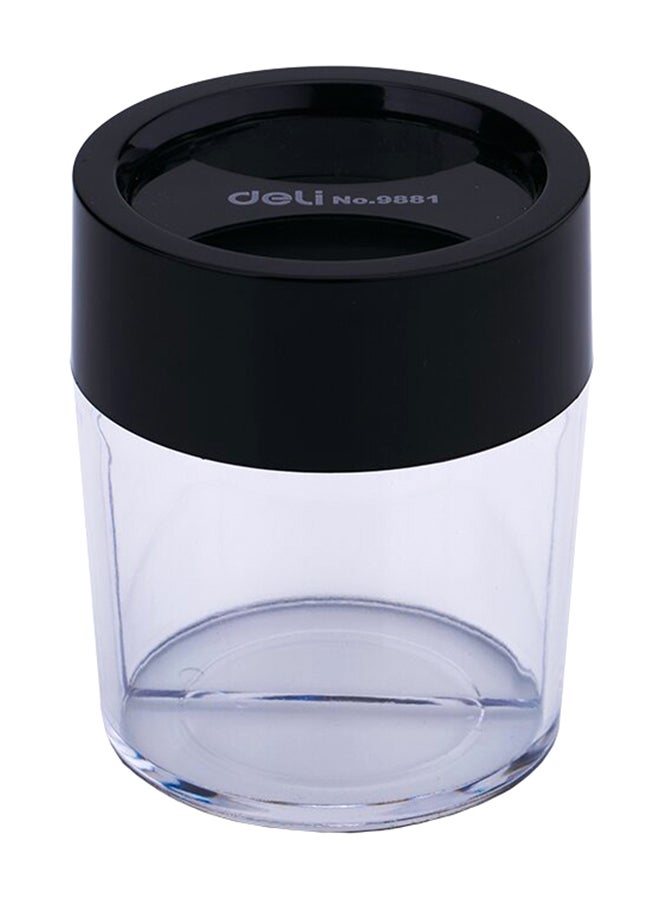 Deli Magnetic Clip Dispenser Clear/Black 