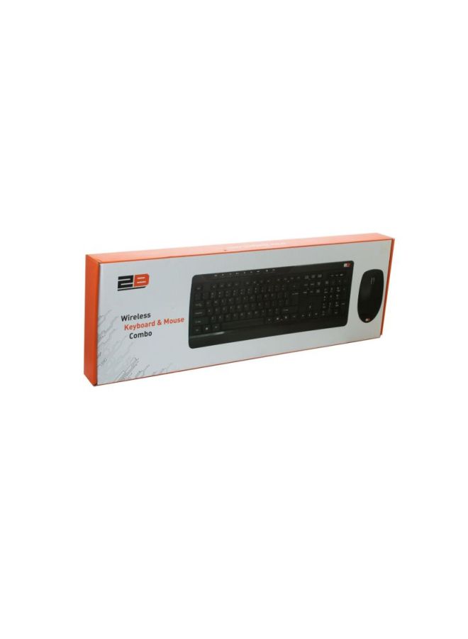 2B - Wireless Keyboard With Mouse Set Black - Image 1