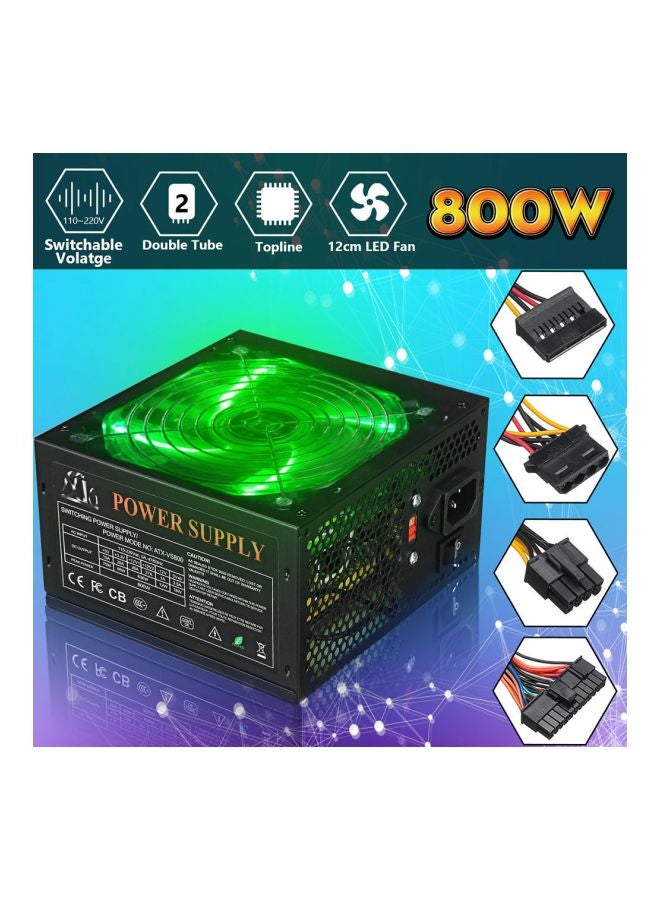 Generic 120MM Power-Supply With LEDs Fan Computer Black  - Image 5