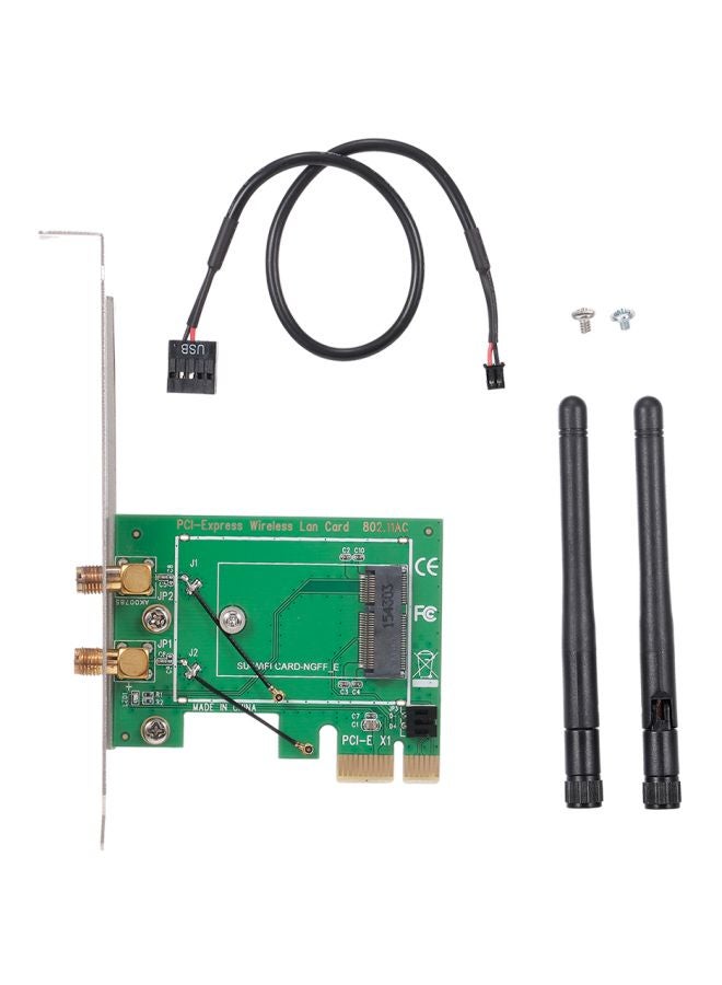 ماركة غير محددة بطاقة شبكة M.2 NGFF إلى PCI-E أخضر  - Image 1