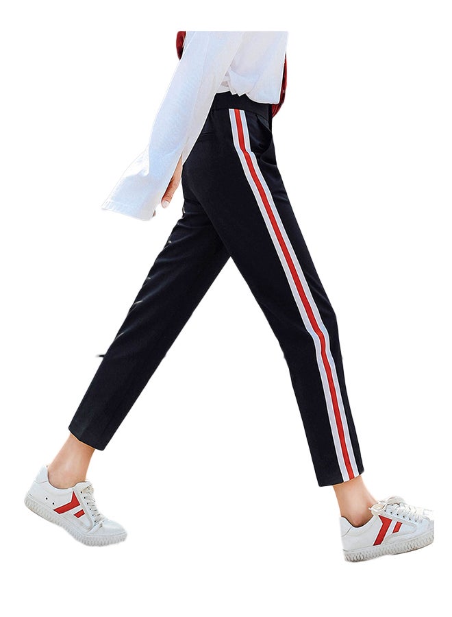 Casual Sports Style All Match Straight Leg Pants Black - Image 1