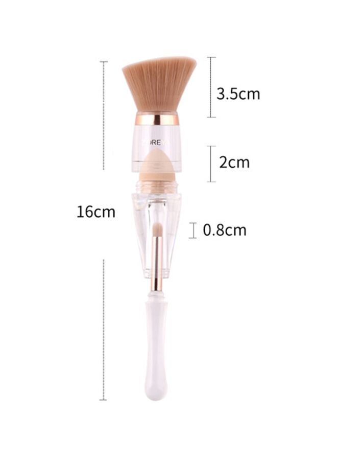 Zoreya - 3-In-1 Professional Makeup Brush Pink - Image 1