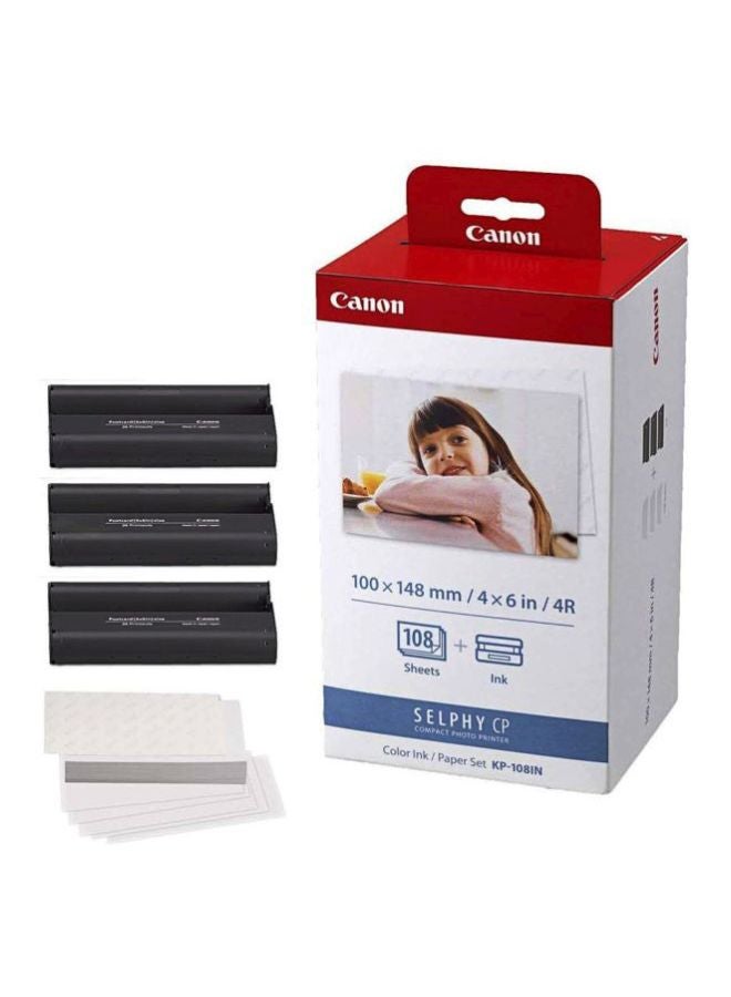 Canon Ink Cartridge For Canon KP-108IN Black 