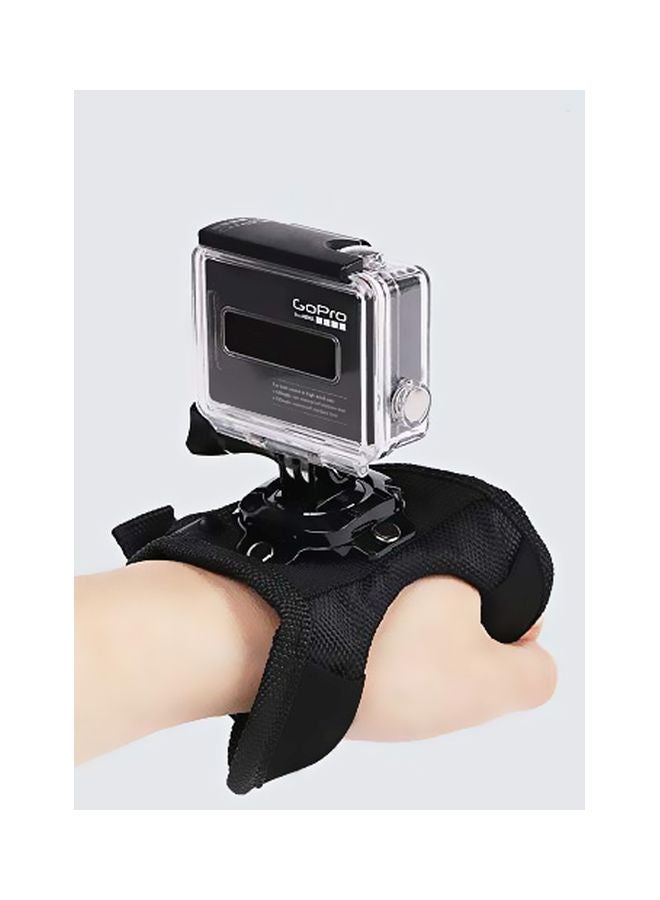 صن شاين قفاز لليد قابل للدوران 360 درجة لكاميرا جو برو هيرو 2/‏3 أسود - Image 2