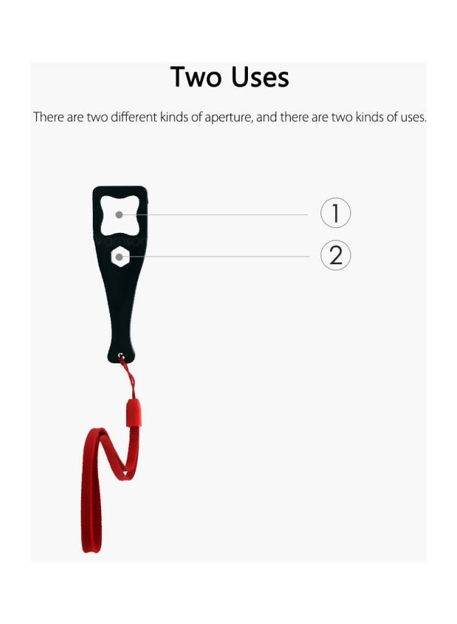 صن شاين مفتاح ربط مع حبل أمان لحامل كاميرا جو برو أسود - Image 2