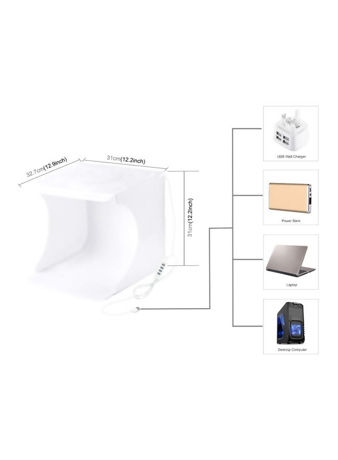 PULUZ - Foldable Lighting Softbox With Backdrop White - Image 1
