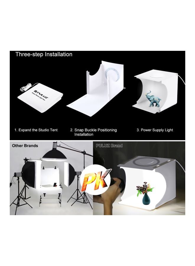 PULUZ - Foldable Lighting Softbox With Backdrop White - Image 1